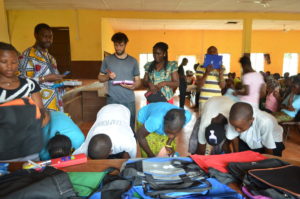 Distributing School Supplies, Kabala, Sierra Leone, 2012