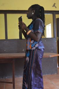 Program Director Linda Vakunta at Community Town Hall Meeting